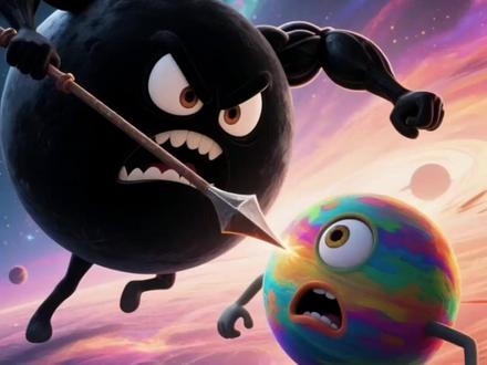 真·星球大战 一个星系对另一个星系发出“宇宙决斗” #参考新知 #星球大战 #宇宙 #黑洞