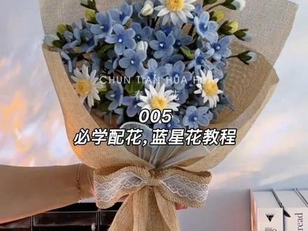扭扭棒花束必学百搭配花。#扭扭棒 #扭扭棒蓝星花教程 #手工教程 #原创手工
