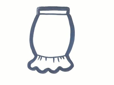 一条粉嫩可爱的鱼尾裙#简笔画