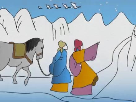 诗配画《别董大》唐•高适。 #简笔画 #诗配画 #唐诗 #画画 #冬天诗词