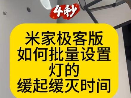 米家极客版怎么用变量批量设置灯的缓起缓灭时间,超实用的功能,快来围观😃#米家全屋智能 #米家极客版 #视频教学 #智能开关 #装修分享
