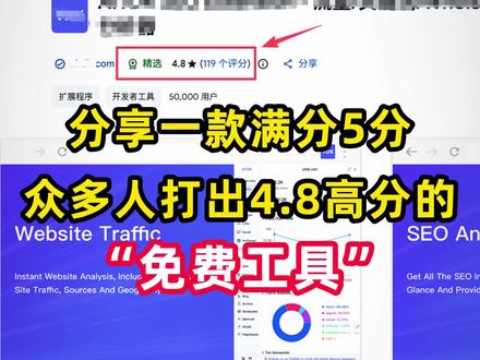 分享一款满分5分 多人打出4.8高分的免费工具#外贸#谷歌seo #谷歌seo优化 #外贸独立站