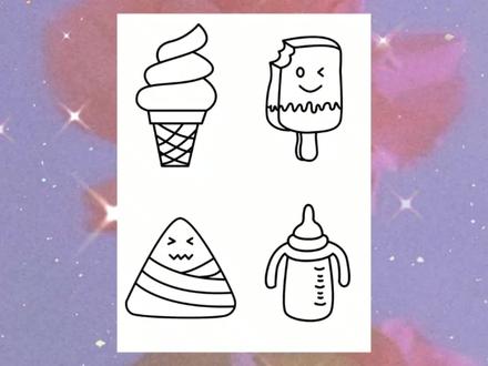零食食物简笔画,冰淇淋,雪糕,粽子,奶瓶简笔画,超简单!#简笔画 #简笔画教程 #儿童简笔画 #简笔画的日常 #可爱简笔画 #创意 #创意简笔画 #幼儿教育 #儿童画
