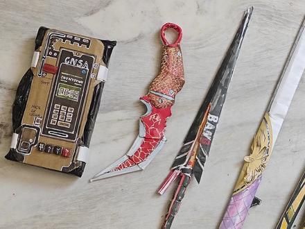 有手就会的三角洲战术匕首折纸教程 #三角洲行动 #折纸教程 #cos道具 #初一手工