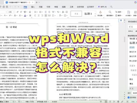 交稿前一定要解决wps和Word格式不兼容问题!!#论文格式 #毕业论文 #论文初稿 #大学生 #论文排版