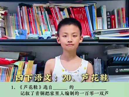 四下语文,21课,芦花鞋, #四下语文 #芦花鞋 #四年级语文 #大赫二宝 #小学语文