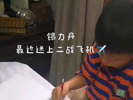 #爱画画的孩子 #画画 #想画就画 #创意 #认真的样子真帅 #手绘 迷上二战飞机的锡力丹