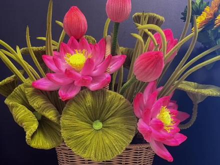 扭扭棒荷花教程、#好看的花一定要分享给你 #我的手工作品 #简单手工花制作教程