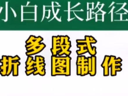 折线图多条折线堆在一起乱糟糟,多段式折线图完美展现数据#玩转office #小白学习excel #职场加分技能 #办公技巧教学 #职业技能