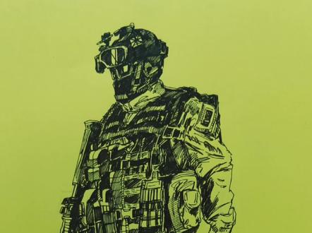 画个特种兵系列,走起!#画画 #钢笔画速写