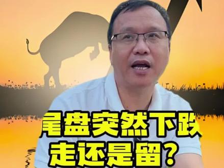 尾盘突然下跌,是走还是留?#金融常识 #财经知识 #金融小知识 #存款 #金融常识普及 3