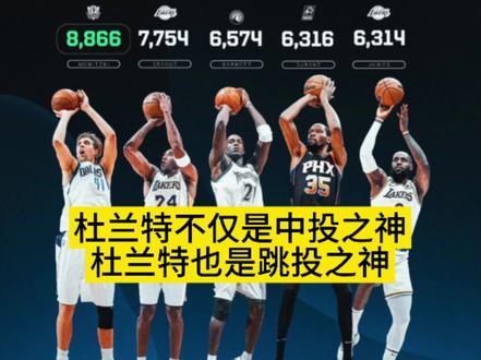 杜兰特是中投之神,也是跳投之神#杜兰特 #科比 #詹姆斯 #dou来nba