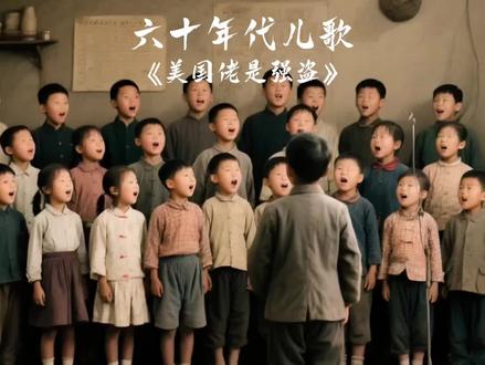 经典永流传!再回顾60年前儿歌《美国佬是强盗》#岁月匆匆一转眼就老了,一代人回忆