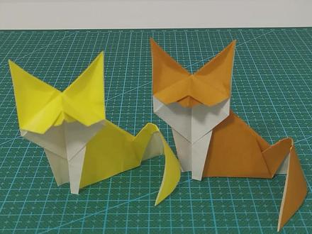 折纸小狐狸,大大的耳朵萌化你的心#折纸 #手工折纸 #折纸教程