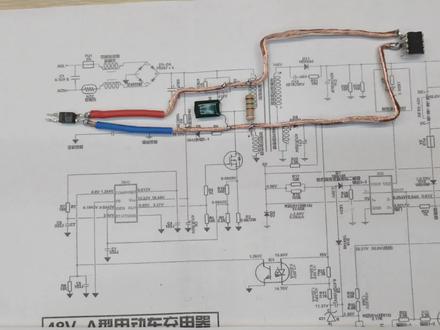 电动车充电器,拿出光耦三四脚到3842芯片一二脚线路,和元件作用