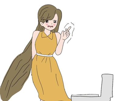头发长的女生,是怎么上厕所的?#女生知识