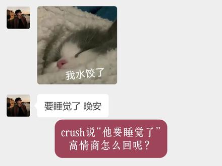 crush说要睡觉了,这么回轻松拿下~ #高情商说话技巧#说话的艺术#crush聊天记录
