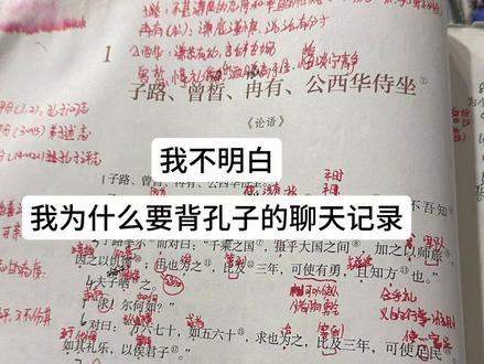 孔子锐评弟子志向… #背书 #开学