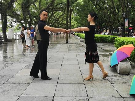 交谊舞快四、垫步,中级小组合,自由的舞蹈