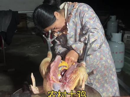 宰一个13斤重的大公鸡#大公鸡#包谷鸡#土鸡 #正宗土鸡