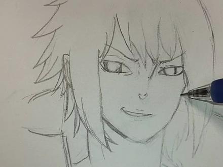 快点发给你的朋友骚扰他吧!#火影忍者#佐助#绘画过程视频 #宇智波佐助