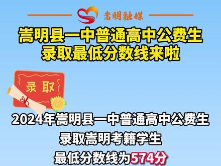 嵩明县一中普通高中公费生录取最低分数线来啦#高中分数线