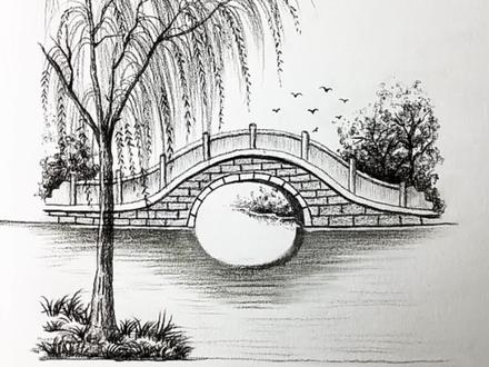 零基础好看又好学的素描风景 #素描 #零基础学画画 #素描基础 #一起学画画 #零基础教学