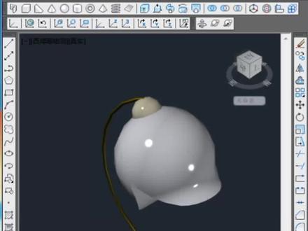 CAD台灯建模,今天偷懒,平面图绘制过程没有录