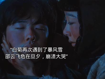 白菊再次遇见暴风雪,官配邵云飞危在旦夕崩溃大哭。#杨紫 #张哲华