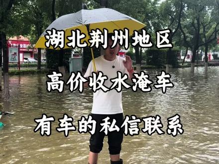湖北荆州水淹情况 #湖北暴雨 #湖北荆州暴雨 #收水淹车 #收泡水车 #荆州洪水