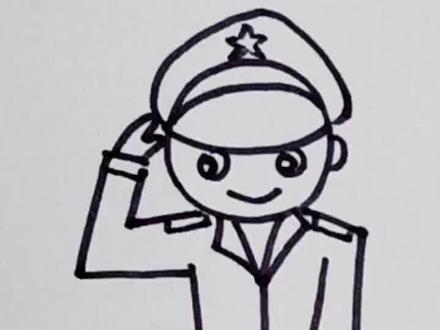 超级简单的简笔画警察叔叔,一学就会,再来遍正常版的#简笔画 #儿童简笔画 #美好生活守护者