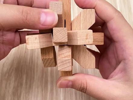 鲁班锁之梅花锁拼装教程#鲁班锁