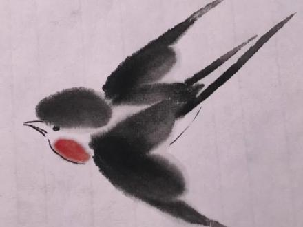 春天到,燕子来#国画教程 #自学画画打卡 #零基础学画画 #晒晒你的绘画作品