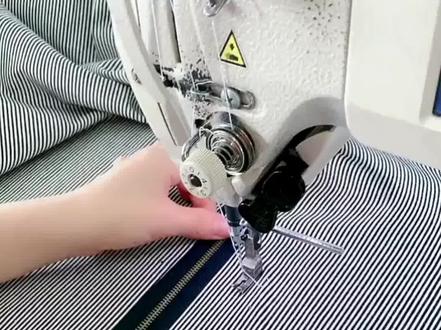 套头服拉链安装,半截拉链安装