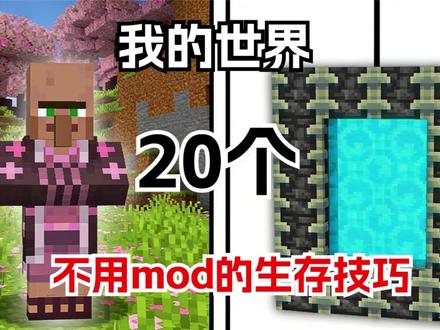 我的世界:20个不用mod的生存技巧 #我的世界