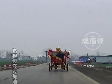 新人结婚用马车当婚车掉进沟里“人仰马翻”幸好人没事!#婚礼现场 #婚车