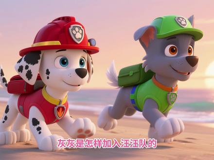 灰灰是怎样加入汪汪队的? #儿童动画 #少儿动画片推荐