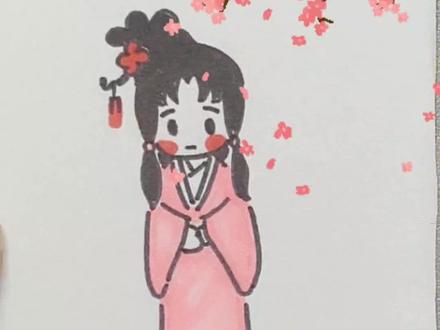 天上掉下个林妹妹#自愈#简笔画#林黛玉#红楼梦#四大名著