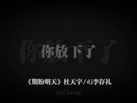 你放下了所谓的尊严 已不再是从前的少年. #期盼明天 #dj降调