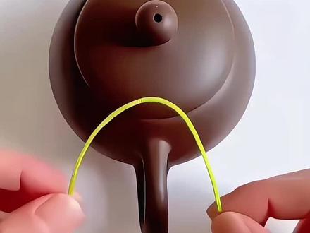 茶壶盖绳子系法 一分钟教会你,用绳子绑紫砂壶盖,你学会了么#如何绑茶壶盖 #壶绳绑法 #紫砂壶 #手工制作 #手工diy