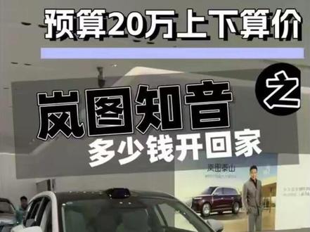 20万上下预算帮妹妹看车算价|第三集#岚图知音
#适合年轻人的第一辆车 #创作者中心 #创作灵感 #陪买车