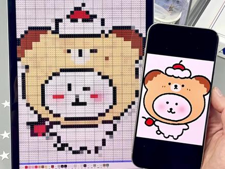 自制拼豆图纸教程🧩喜欢的照片秒变拼豆图纸 #拼豆 #拼豆图纸 #拼豆图纸定制