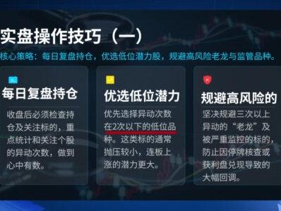 异动规则 保姆级教程解读 #股票知识 #股票交易 #股票干货 #财经