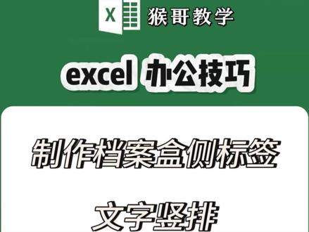 如何制作档案盒侧标签+文字竖排技巧#excel #学习 #青年创作者扶持计划 #办公技巧##青年创作者成长计划