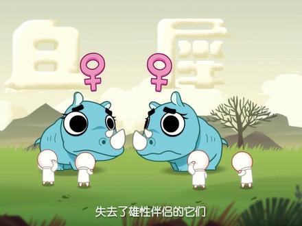 《白犀牛》完整版 #犀牛 #动物 #生态 #动漫 @抖音小助手