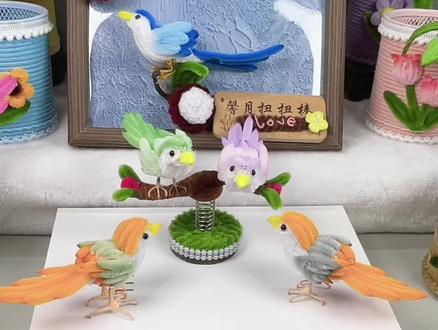 可爱的迷你小鸟教程来咯!大家一起做起来吧#手工 #