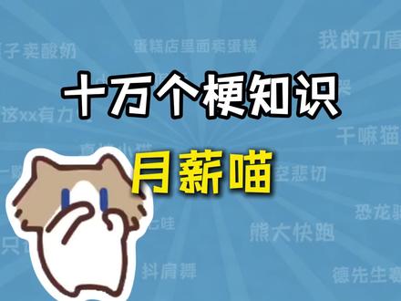 月薪喵是什么梗?【十万个梗知识】 #梗百科 #知识分享 #知识科普 #梗图 #月薪喵