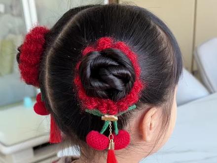 新年小福娃发型 #编发教程 #儿童编发 #新年发型 #编发简单易学 #简单好看发型