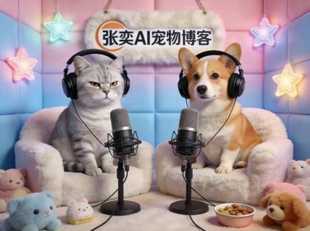 用AI两步教你学会,最近百万热度的“宠物播客”! #AI教程 #AI工具 #如果宠物会说话 #AI宠物播客 #AI视频