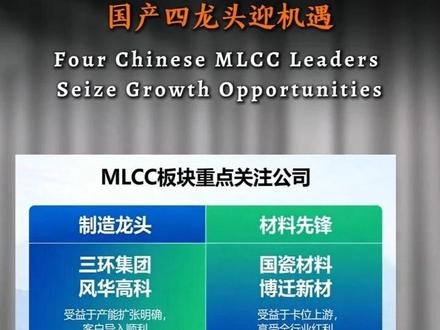 2.26: 村田提价!MLCC 国产龙头站上风口 #三环集团 #风华高科 #英伟达 #MLCC #CPO